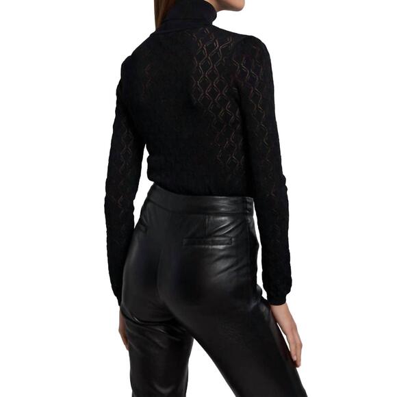NEW GENERATION LOVE natasha pointelle sweater in black - Picture 5 of 6